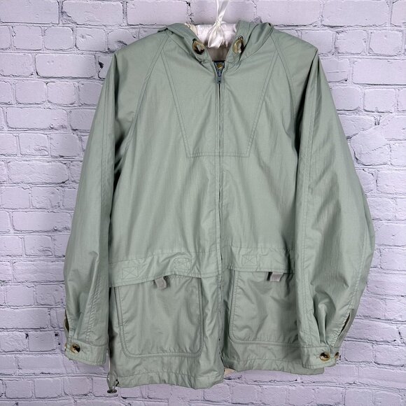 Cabela's Women's Hooded Rain Resistant Lined Zip Up Jacket, Size Medium, Sage - Picture 3 of 12
